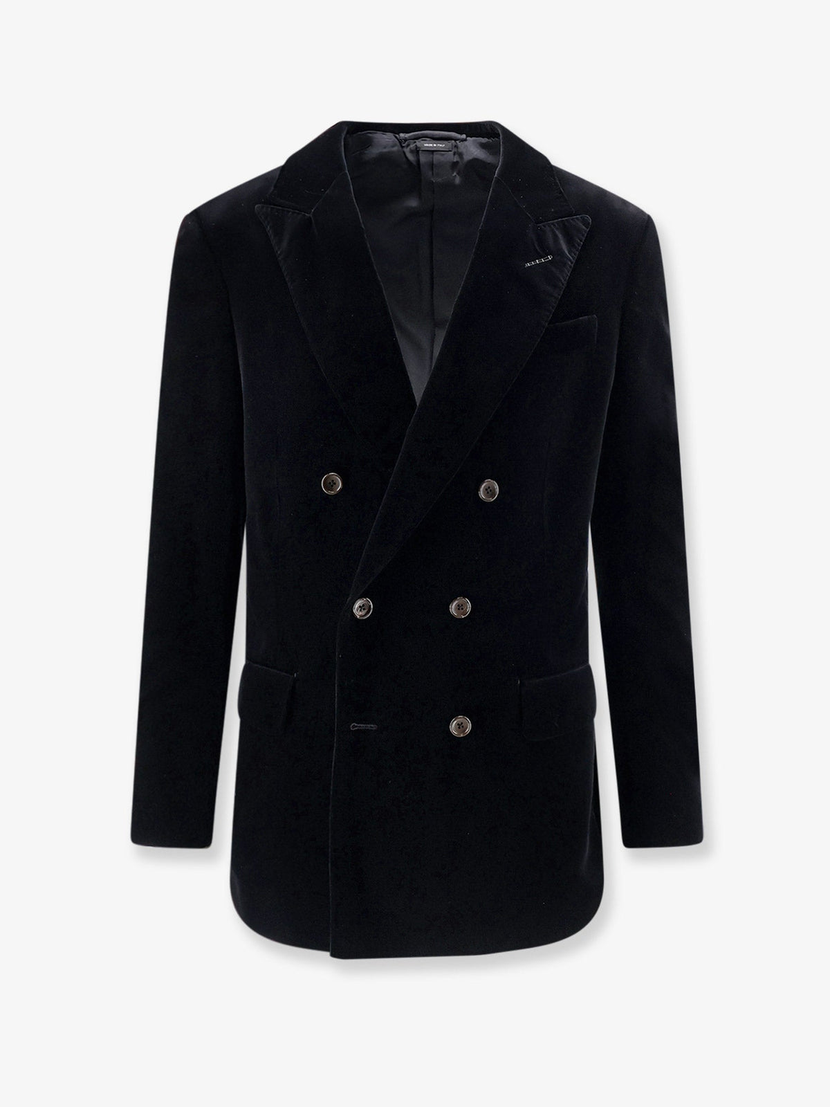 Tom Ford Double-breasted velvet blazer - Black