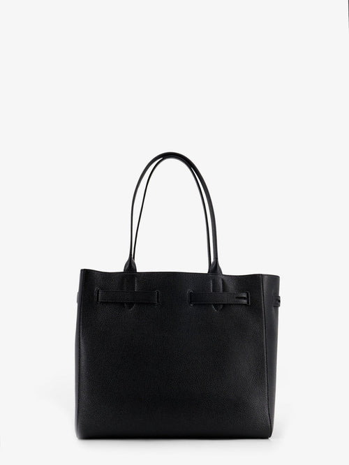 Tom Ford Leather shoulder bag with engraved logo on the front - Black