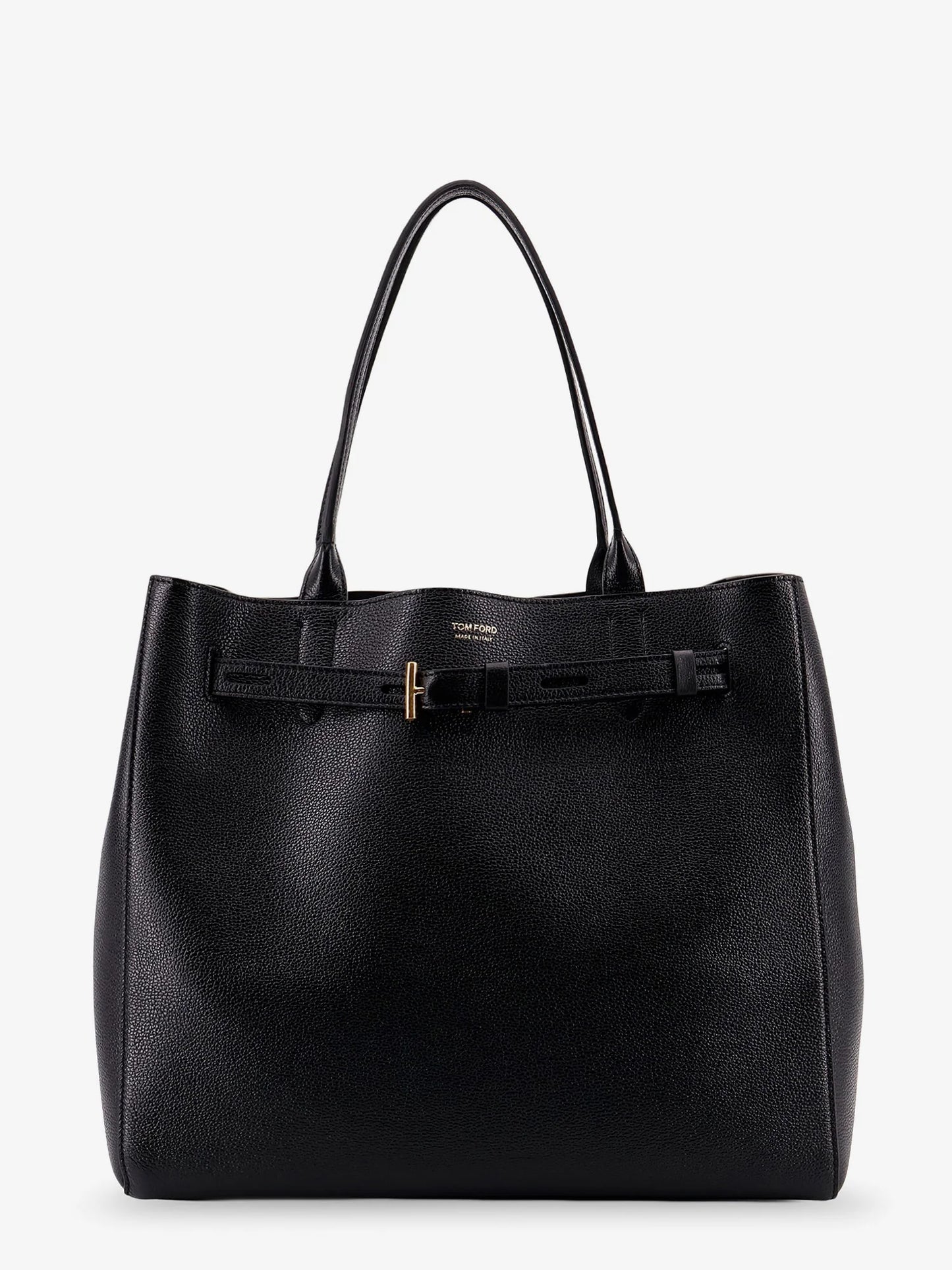 TOM FORD - Leather shoulder bag with logo