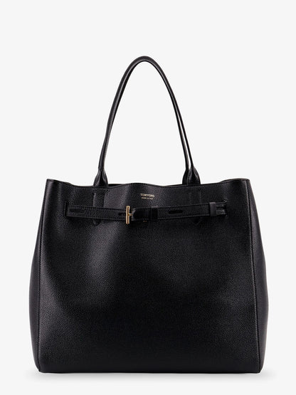 TOM FORD - Leather shoulder bag with logo