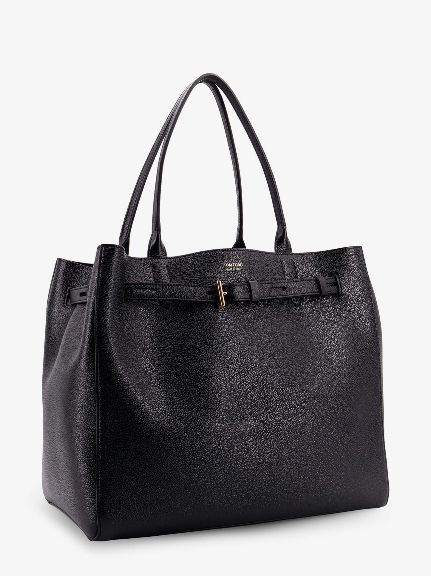 TOM FORD - Leather shoulder bag with logo