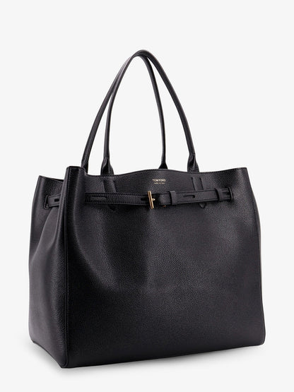 TOM FORD - Leather shoulder bag with logo