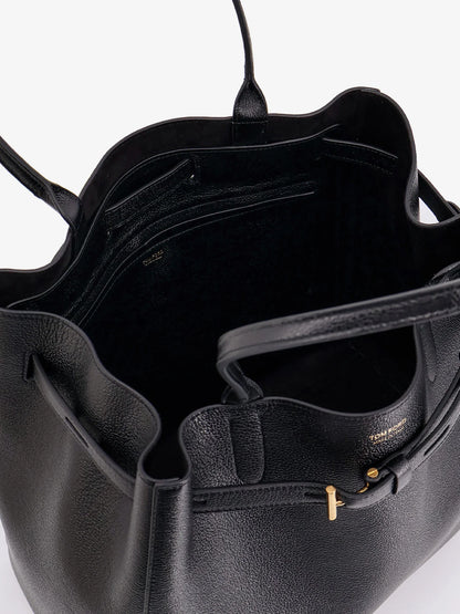 TOM FORD - Leather shoulder bag with logo