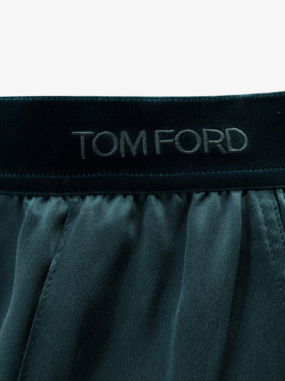 Tom Ford Satin trousers - Teal
