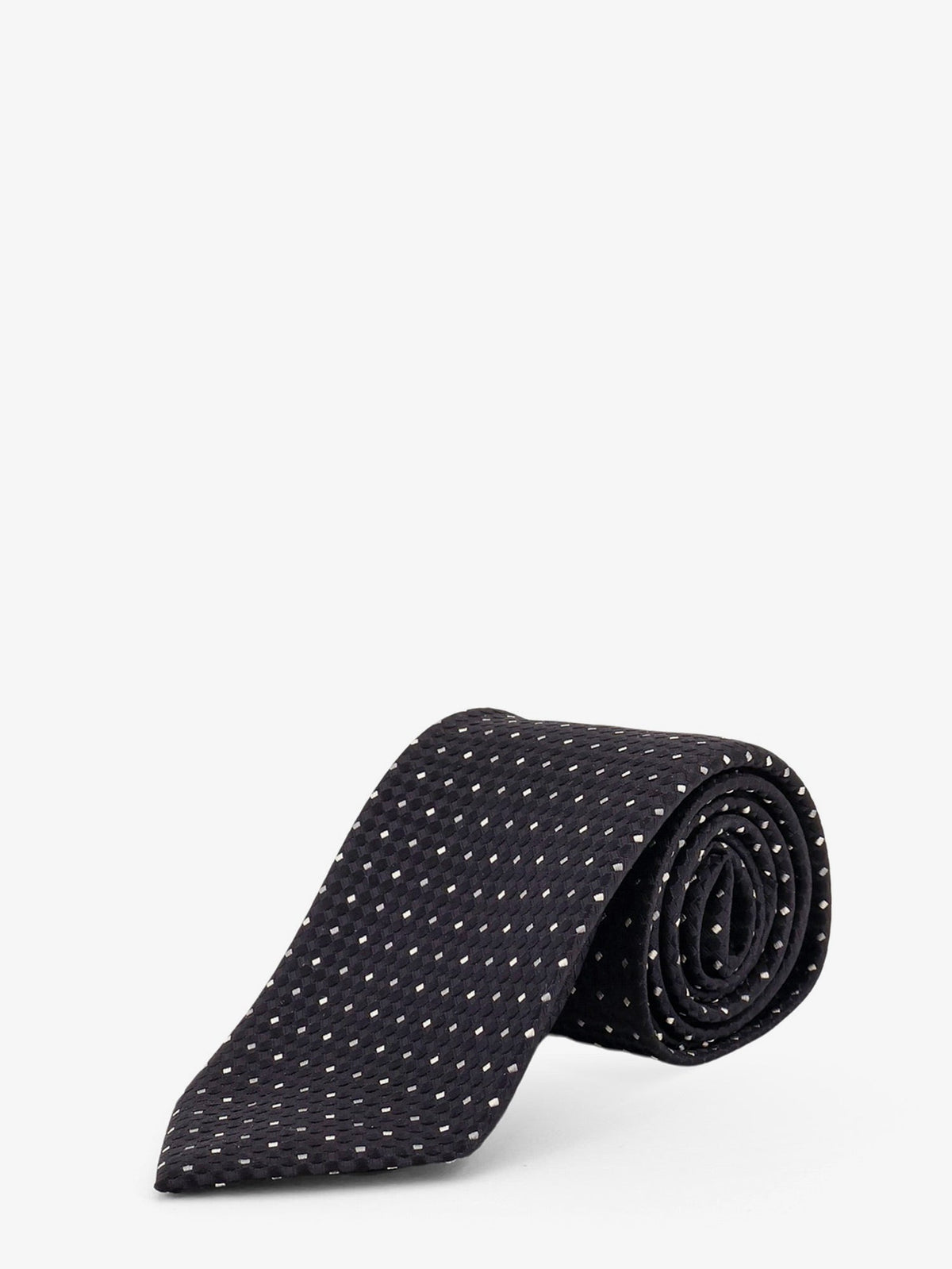 Tom Ford Silk tie with geometric pattern - Marineblue