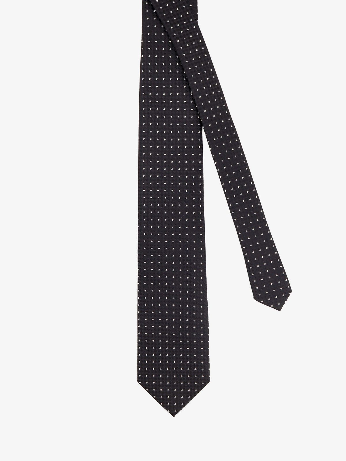 Tom Ford Silk tie with geometric pattern - Marineblue