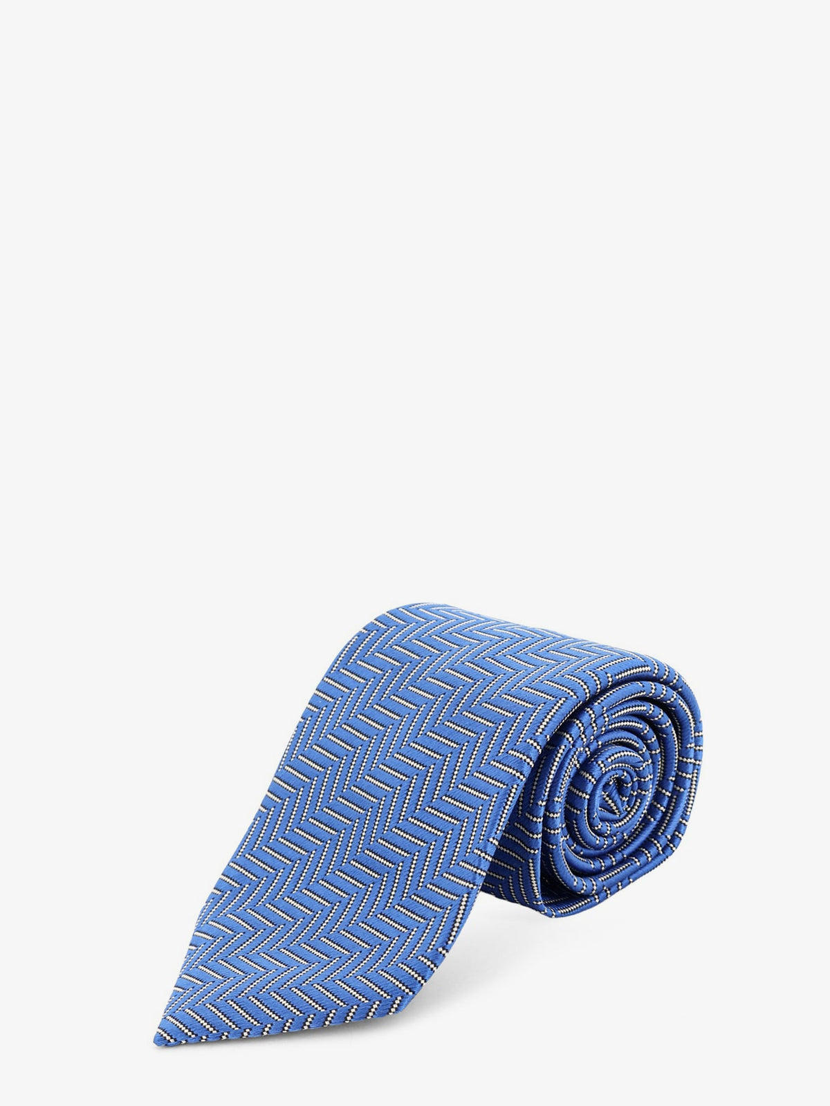 Tom Ford Silk tie with geometric pattern - Brightblue