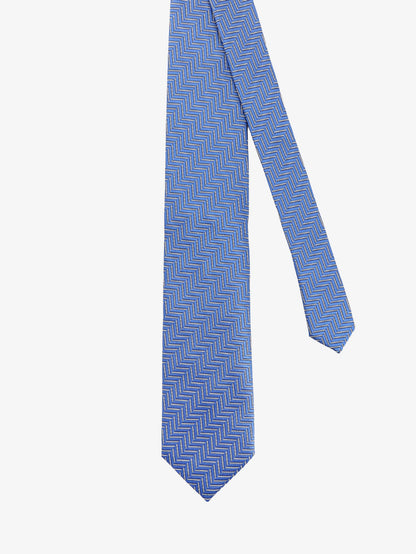 Tom Ford Silk tie with geometric pattern - Brightblue