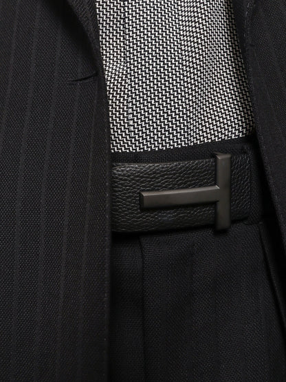 Tom Ford Hammered leather belt - Black
