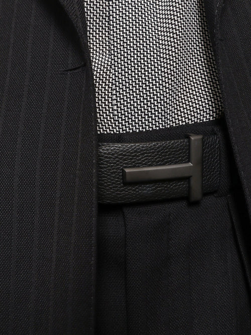Tom Ford Hammered leather belt - Black