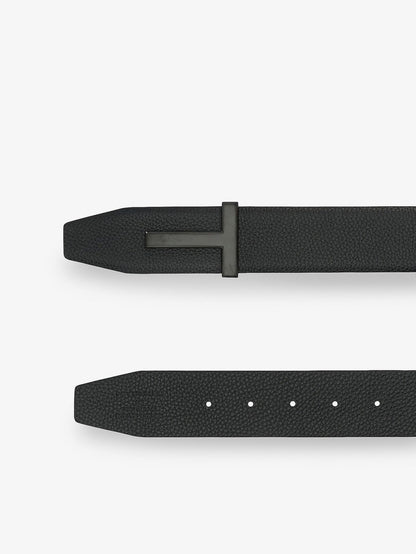Tom Ford Hammered leather belt - Black