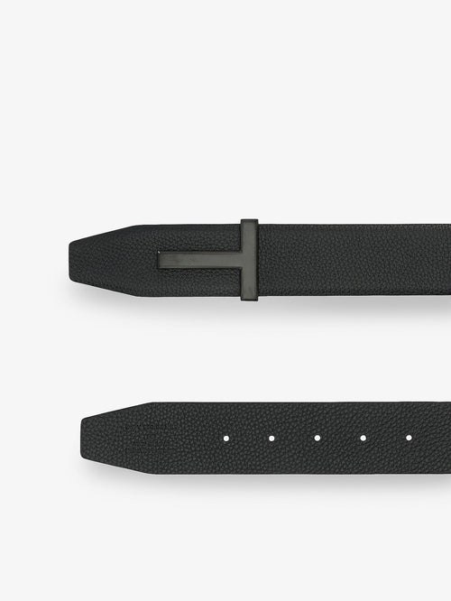 Tom Ford Hammered leather belt - Black