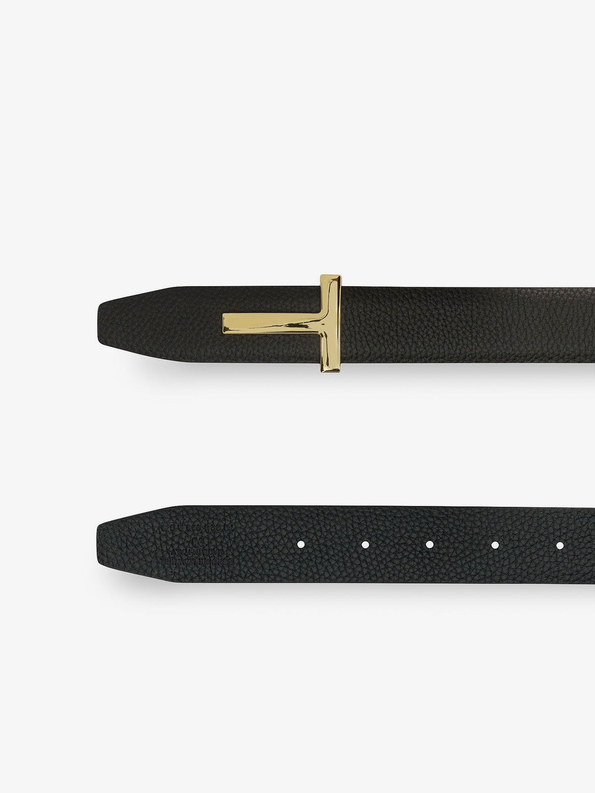 Tom Ford Reversible hammered leather belt - Brown Black