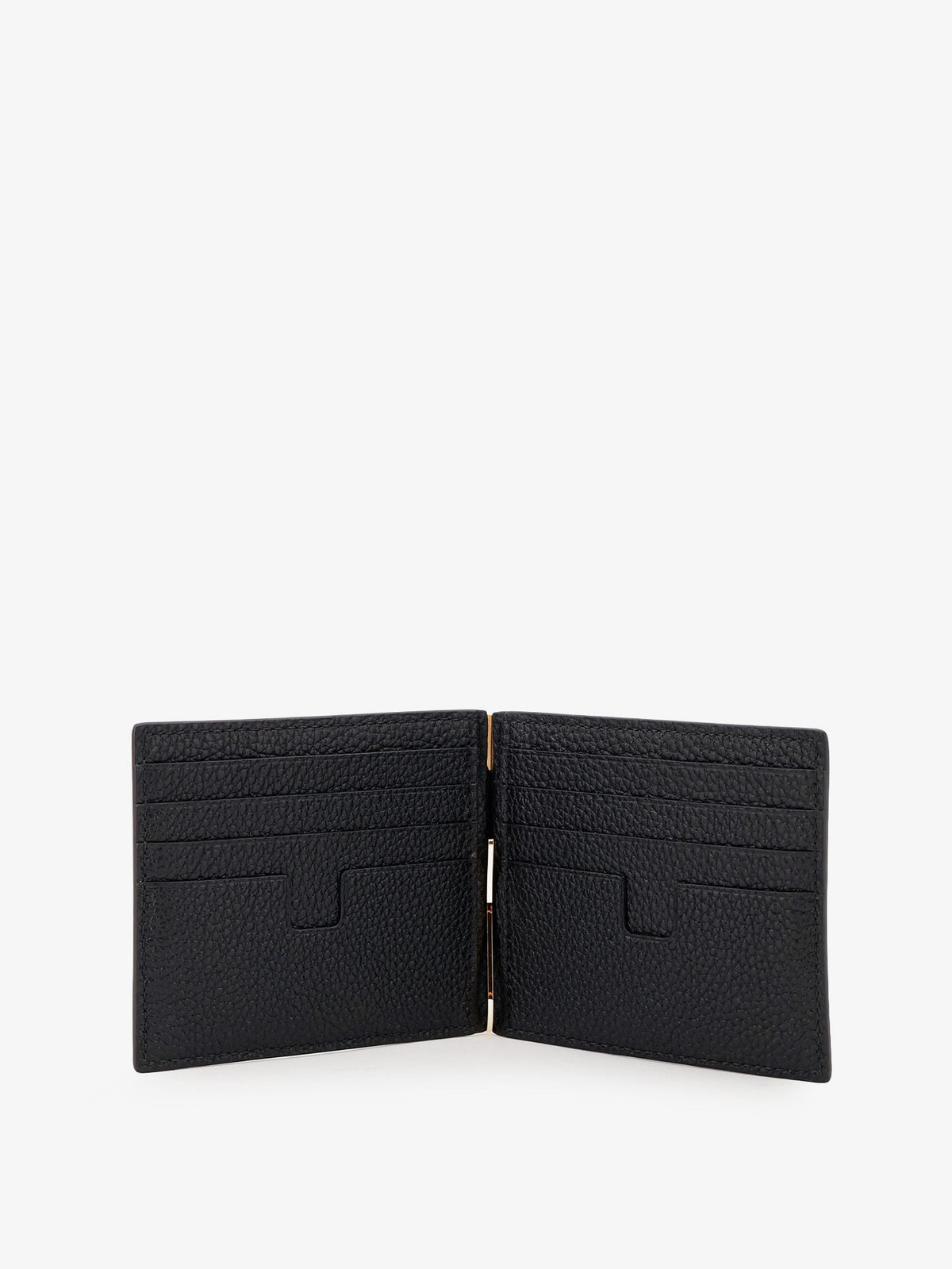 Tom Ford T-Line Money Clip leather wallet - Black