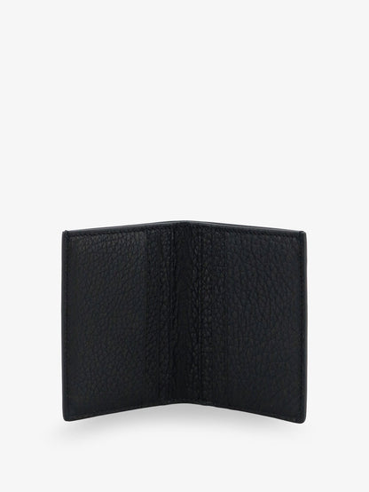 Tom Ford Leather card holder with embossed logo - Black