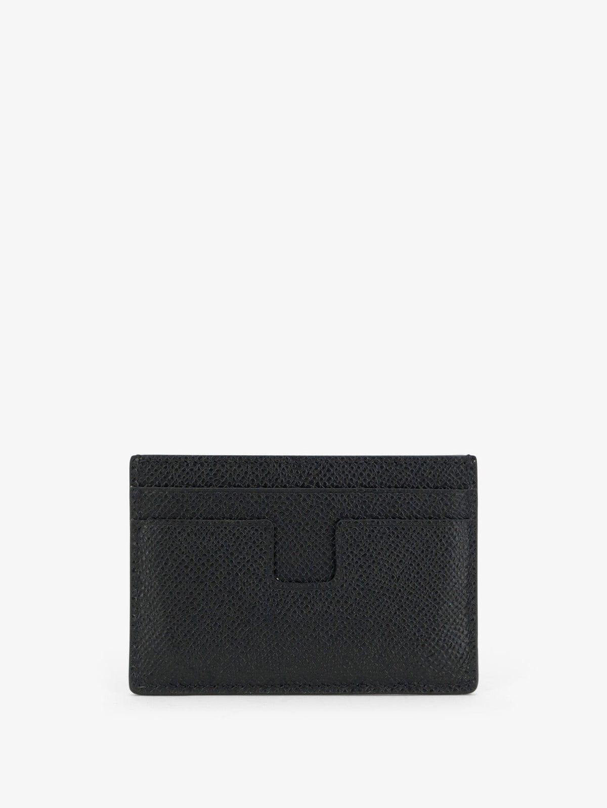 Tom Ford Leather card holder with logo - Black