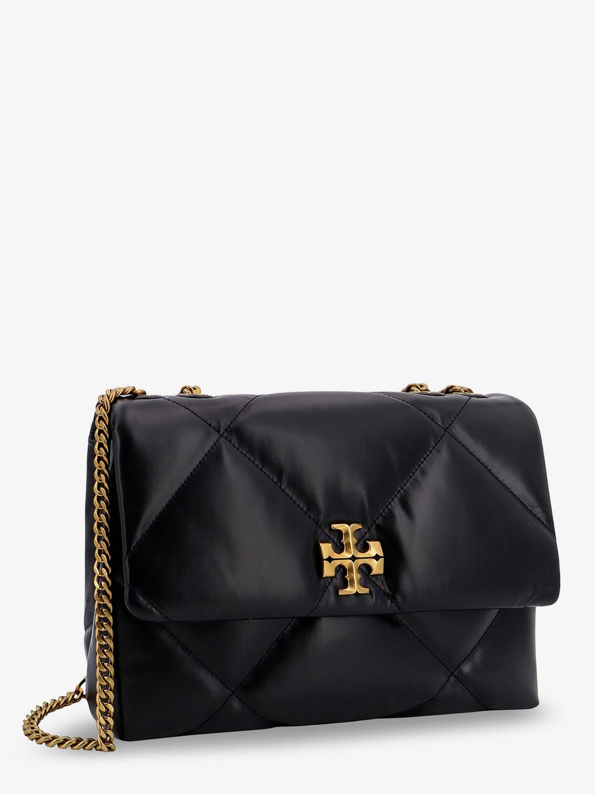 Tory Burch Kira Diamond Quilt Convertible leather crossbody bag - Black