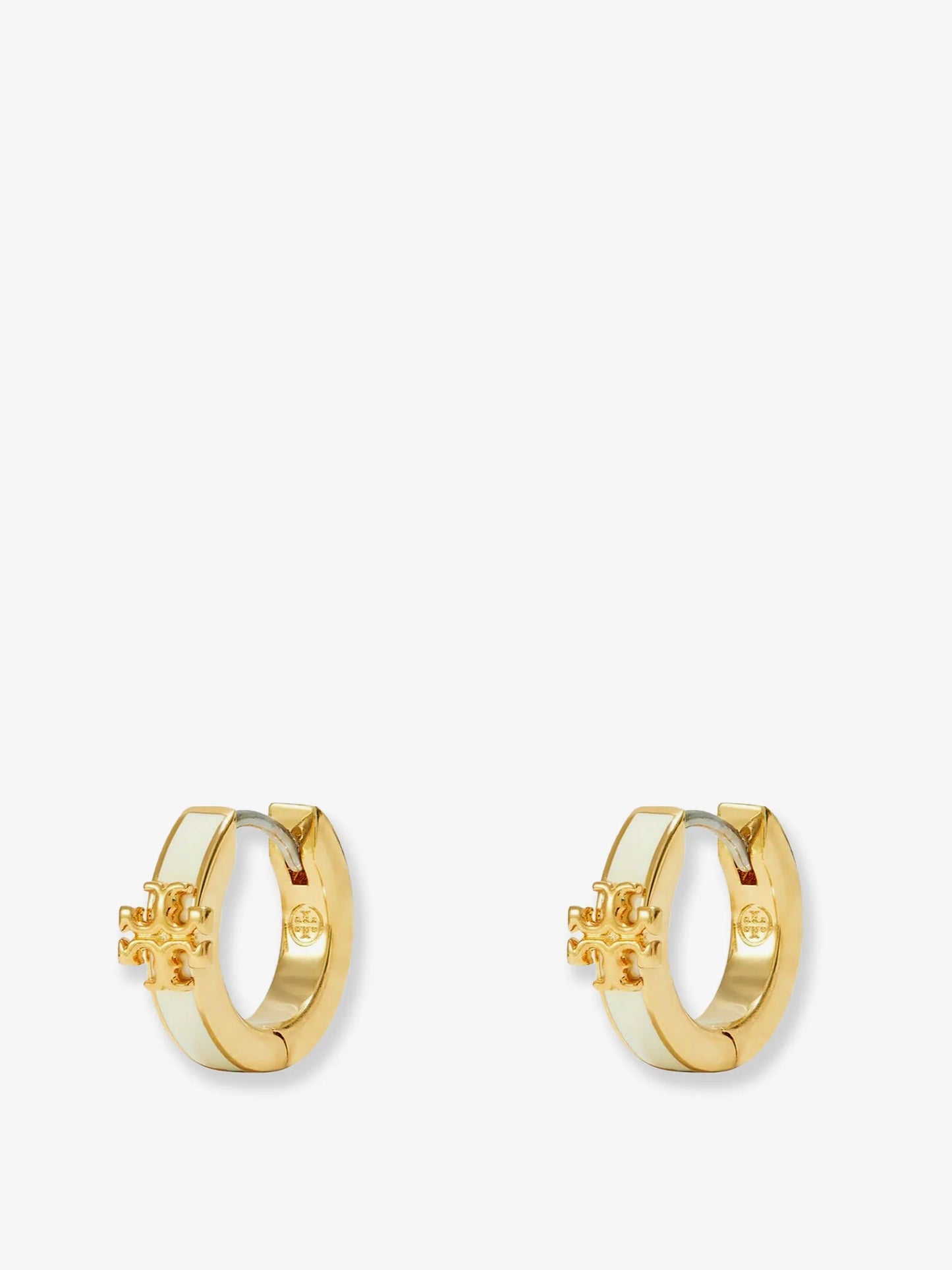 TORY BURCH - Icon Enamel Huggie Earrings
