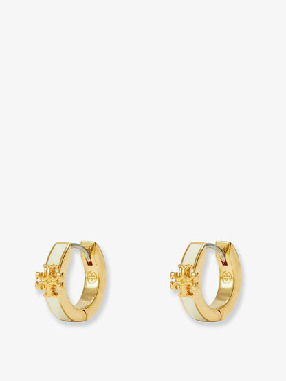 TORY BURCH - Icon Enamel Huggie Earrings