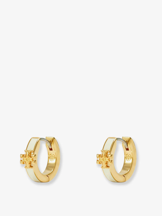 TORY BURCH - Icon Enamel Huggie Earrings