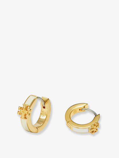 TORY BURCH - Icon Enamel Huggie Earrings