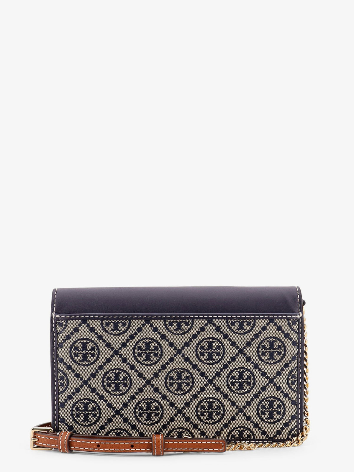 Tory Burch T-Monogram Envelope Chain Wallet - Torynavy