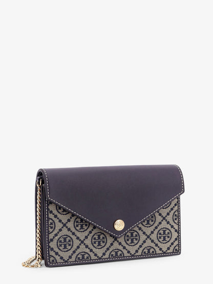 Tory Burch T-Monogram Envelope Chain Wallet - Torynavy
