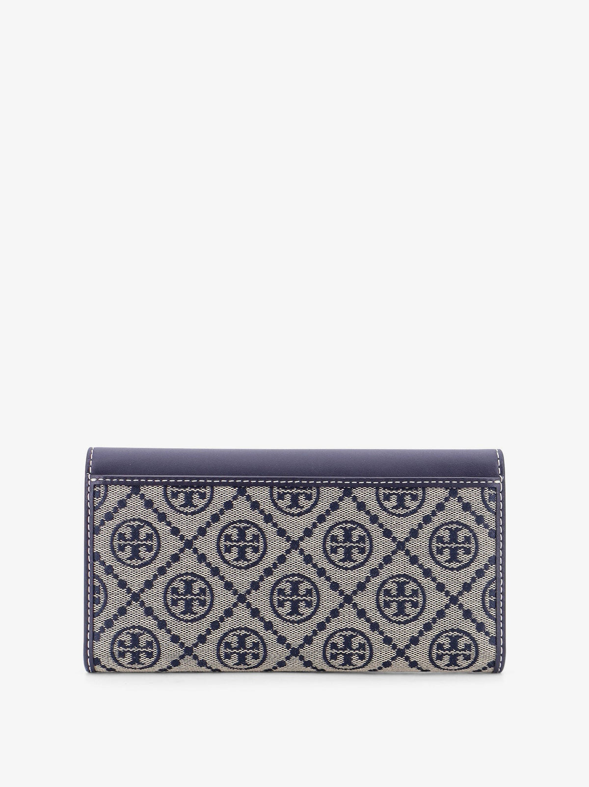 Tory Burch T Monogram Envelope leather and T Monogram Fabric wallet - Torynavy