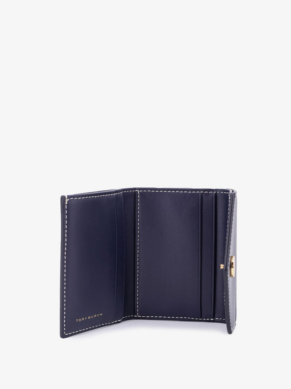 Tory Burch T Monogram Envelope leather and T monogram fabric wallet - Torynavy
