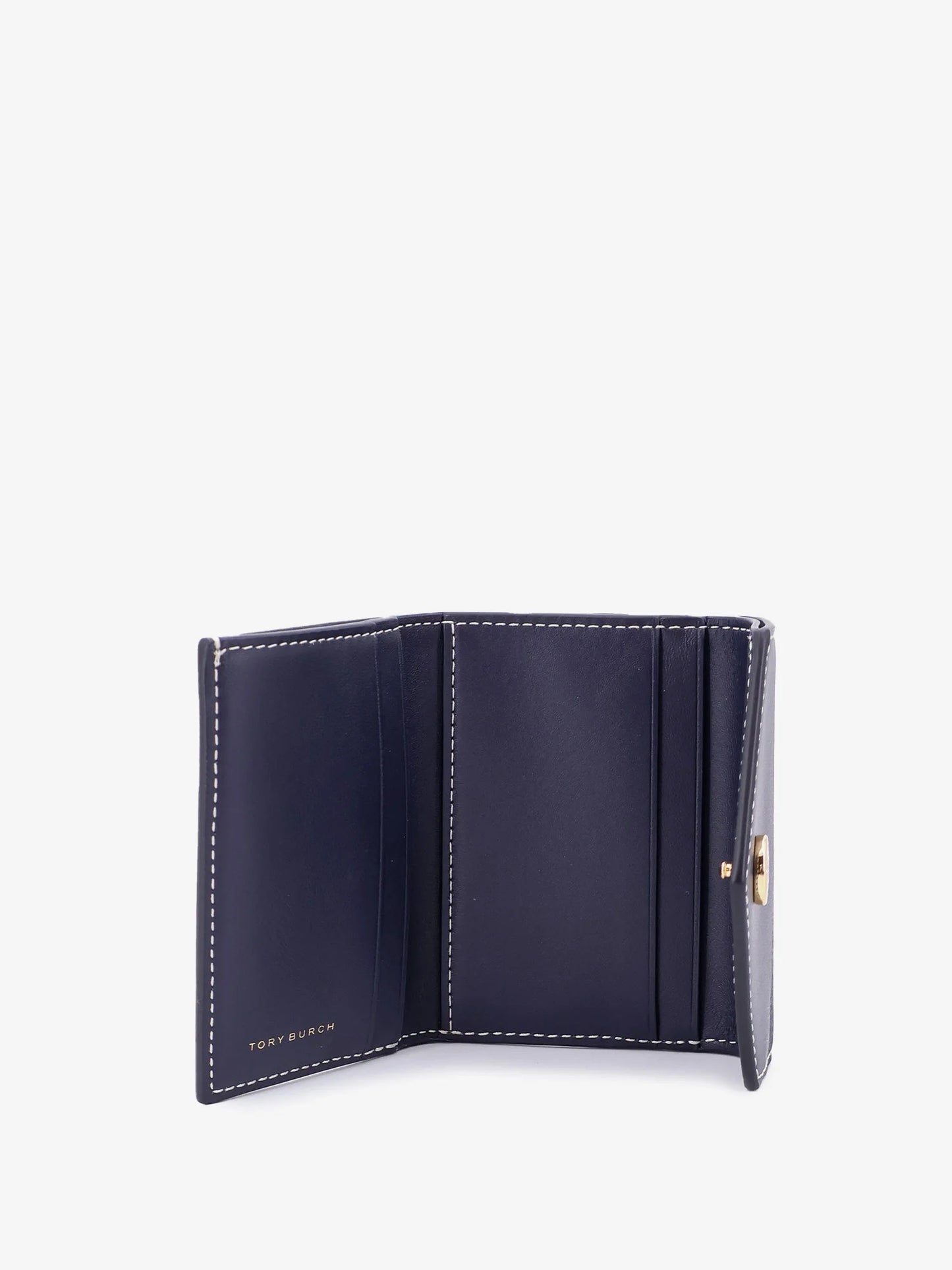 Tory Burch T Monogram Envelope Leather And T Monogram Fabric Wallet
