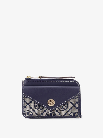 TORY BURCH - T Monogram Envelope Zip Card Case Wallet