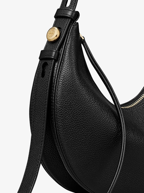Tory Burch Romy Half Moon leather shoulder bag - Black
