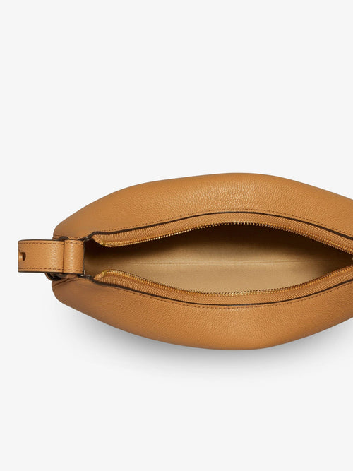 Tory Burch Romy Half Moon leather Shoulder Bag - Tiramisu