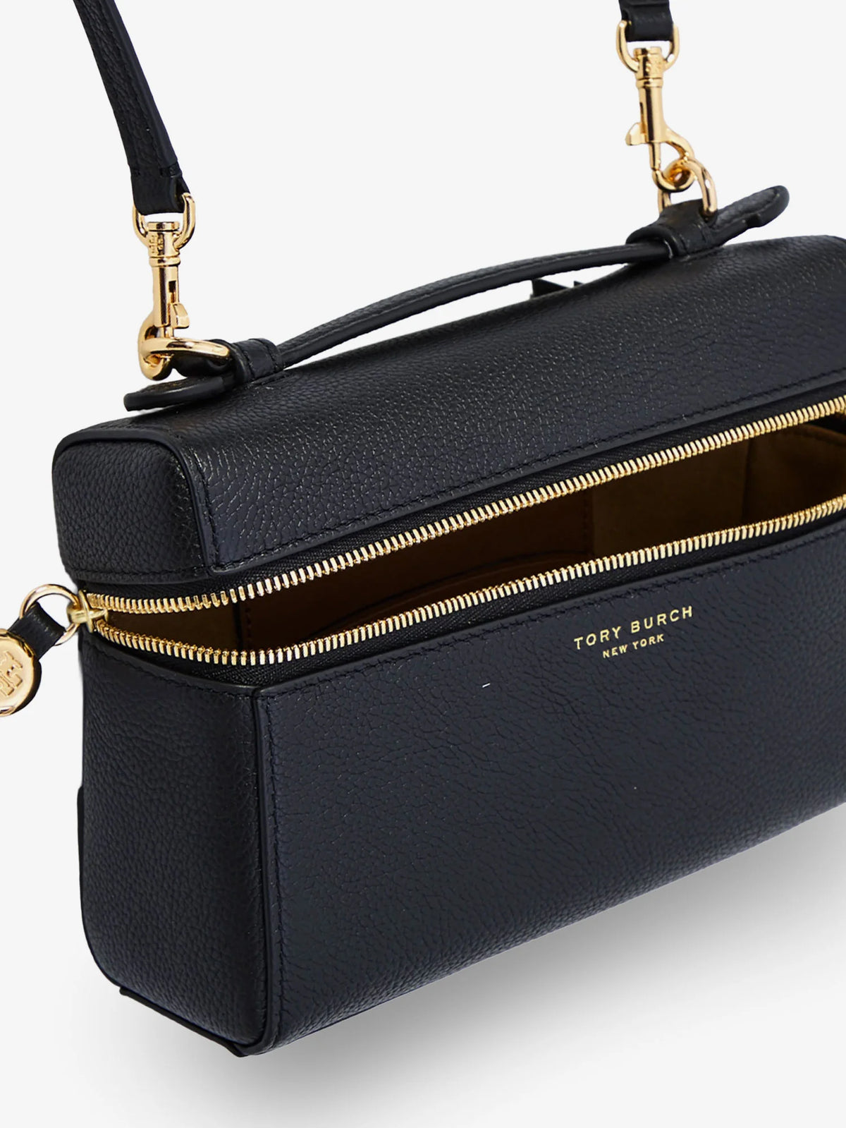 TORY BURCH - Hammered leather Romy slim shoulder bag