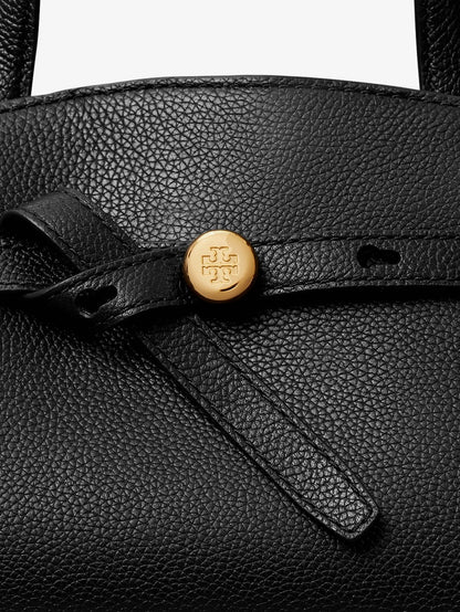 TORY BURCH - Romy Small Leather Satchel Bag with shoulder strap