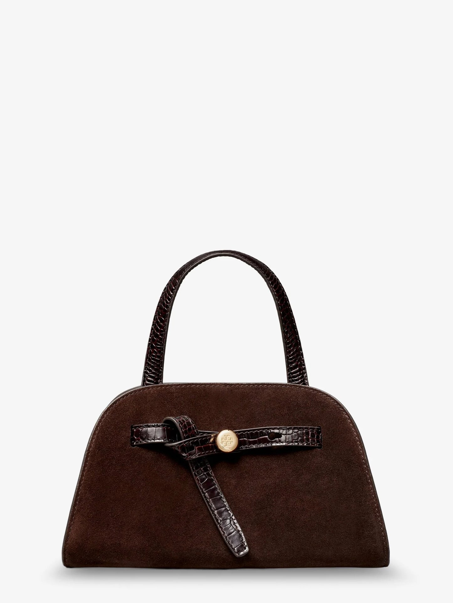 TORY BURCH - Romy Small suede satchel bag with shoulder strap