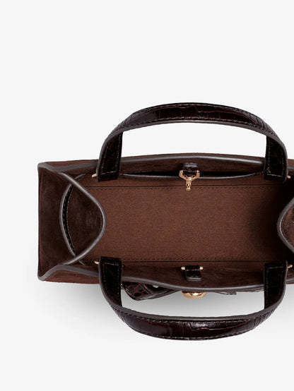 TORY BURCH - Romy Small suede satchel bag with shoulder strap