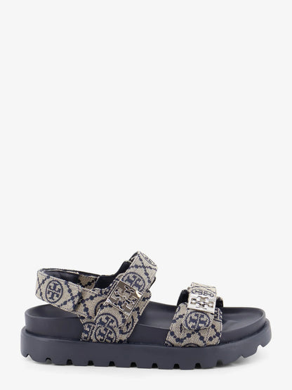 Tory Burch T Mono Perfect Monogram Fabric Sandals