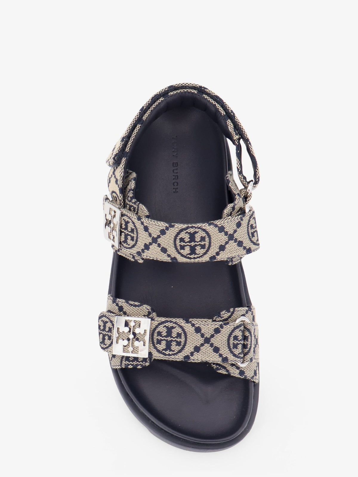 Tory Burch T Mono Perfect Monogram fabric sandals - Tmonoperfectnavy