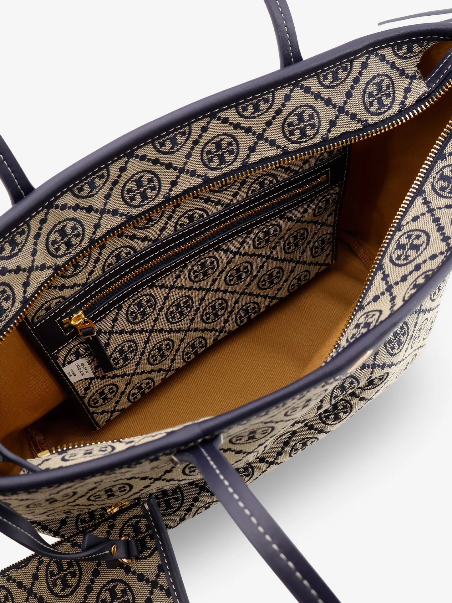 Tory Burch T Monogram Small Zip Coated Canvas Shoulder Bag