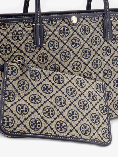 Tory Burch T Monogram Small Zip Coated Canvas Shoulder Bag