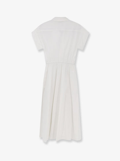 Tory Burch Cotton Chemisier Dress - White