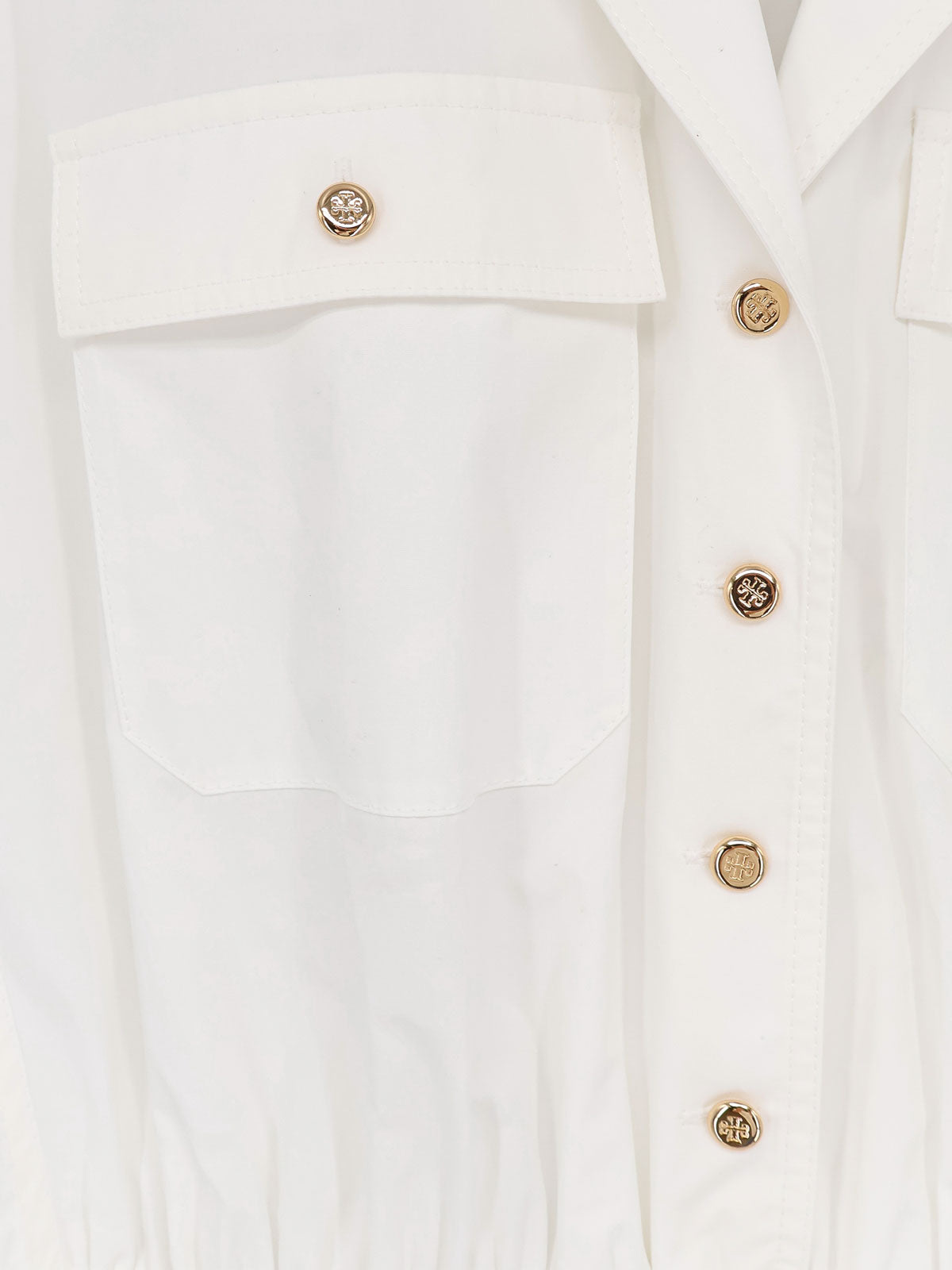Tory Burch Cotton Chemisier Dress - White