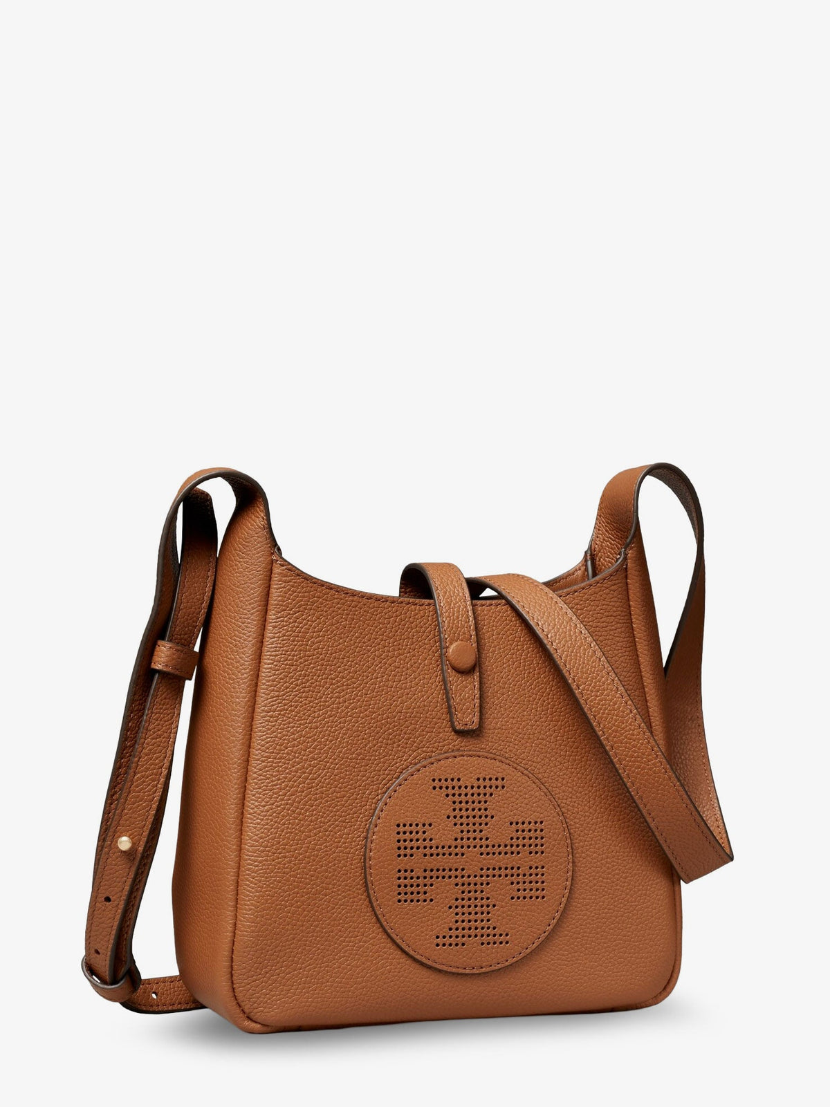 Tory Burch Miller Swing shoulder bag in black hammered leather - Agedtan