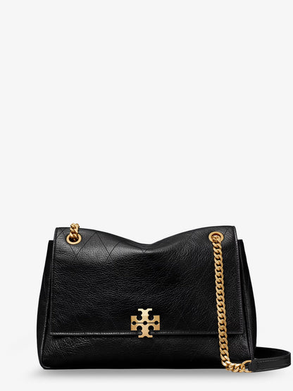 Tory Burch Charlie leather shoulder bag - Black