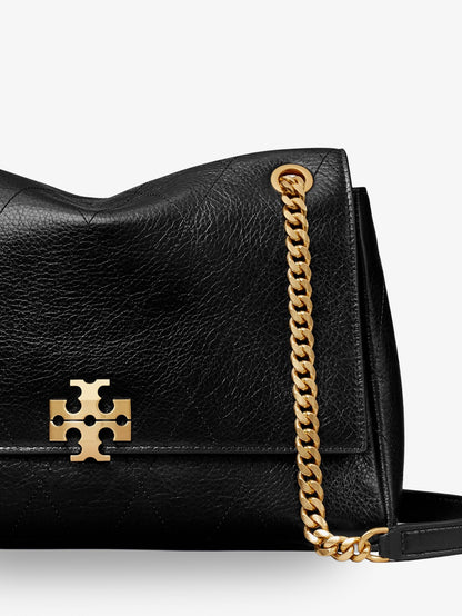 Tory Burch Charlie leather shoulder bag - Black
