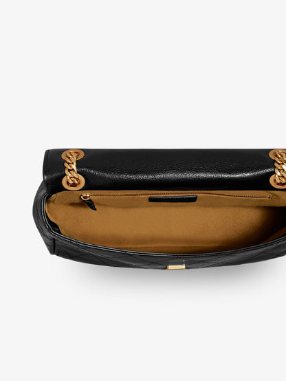Tory Burch Charlie leather shoulder bag - Black