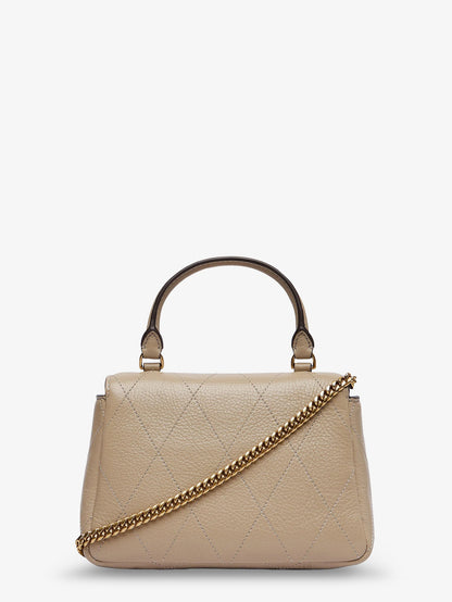 Tory Burch Charlie Quilted Top Handle Chain Wallet crossbodybag - Softcement