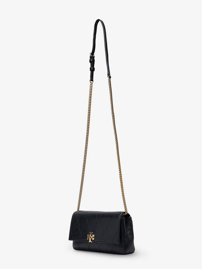 Tory Burch Charlie Quilted Chain Wallet leather crossbody bag - Black