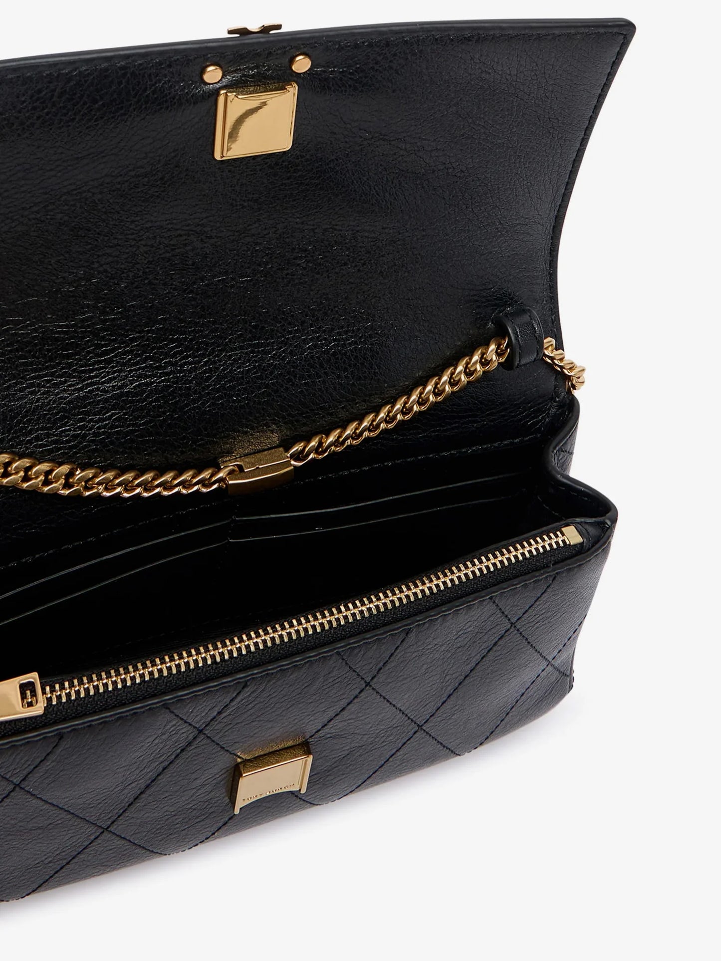 TORY BURCH - Charlie Quilted Chain Wallet leather crossbody bag